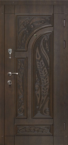 Фотография «Дверь с отделкой МДФ стальная венге №70»