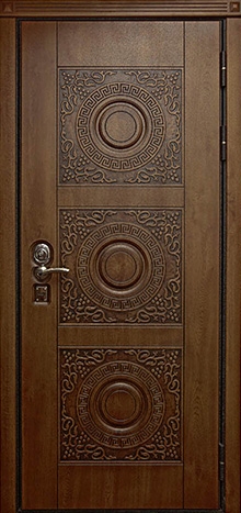 Фотография «Железная бронированная дверь с отделкой массивом дуба №6»