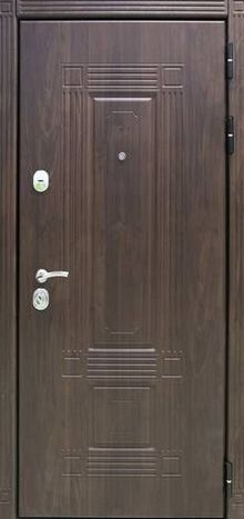 Фотография «Дверь стальная для загородного дома с отделкой МДФ шпон венге №21»