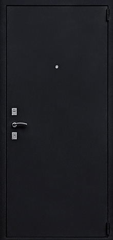 Фотография «Дверь с порошковым напылением металлическая шумоизолирующая черная №22»