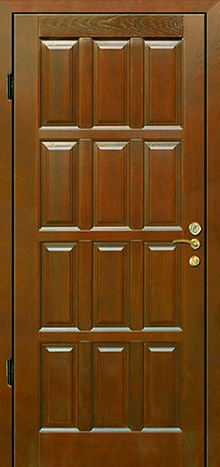Фотография «Дверь металлическая для загородного дома МДФ филенчатый №6»