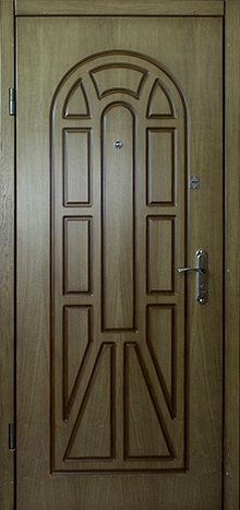 Фотография «Входная стальная дверь в квартиру с эко кожей серая №4»