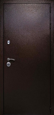 Фотография «Одностворчатая металлическая дверь с порошковым покрытием медный антик №43»