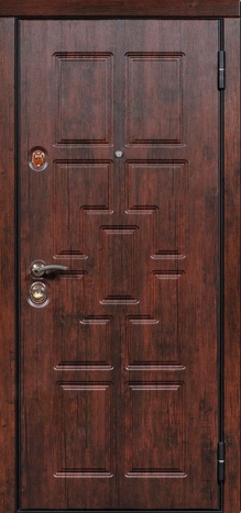 Фотография «Дверь МДФ стальная венге №72»