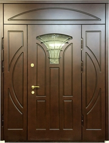 Фотография «Стальная дизайнерская парадная дверь коричневая №36»
