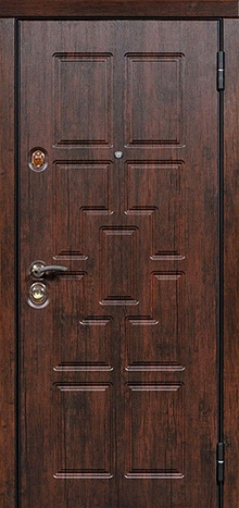 Фотография «Входная железная дверь в квартиру с отделкой МДФ ПВХ венге №4»