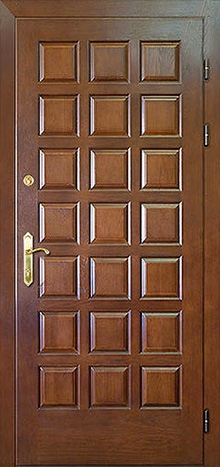 Фотография «Металлическая дверь для загородного дома МДФ филенчатый №12»