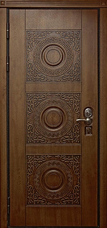 Фотография «Железная бронированная дверь с отделкой массивом дуба №6»