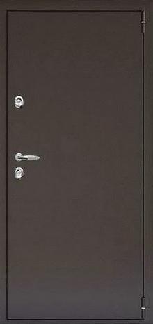 Фотография «Металлическая входная дверь в квартиру с покрытием нитроэмалью коричневая №2»