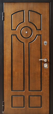 Фотография «Дверь металлическая для загородного дома с отделкой МДФ шпон №6»