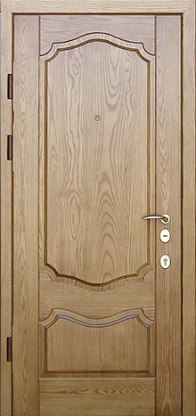 Фотография «Крепкая дверь железная с отделкой массивом дуба №5»