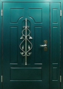 Фотография «Металлическая непромерзающая дверь парадная зеленая №150»