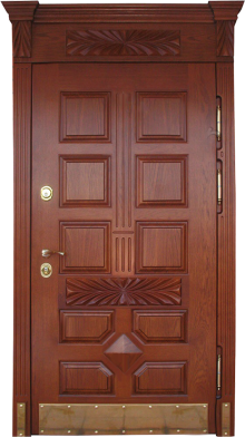 Фотография «Дверь железная с отделкой массивом дуба №76»