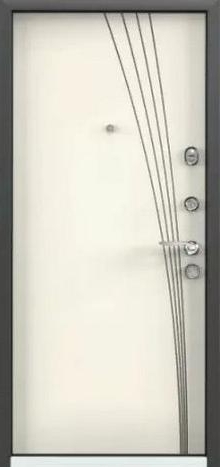 Фотография «Бронированная дверь металлическая с покрытием нитроэмалью серая №8»