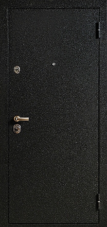 Фотография «Входная металлическая дверь в квартиру с порошковым напылением черная №1»