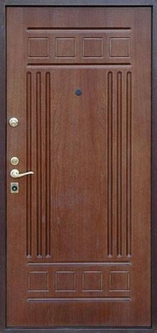 Фотография «Металлическая дверь для загородного дома с отделкой МДФ шпон №18»