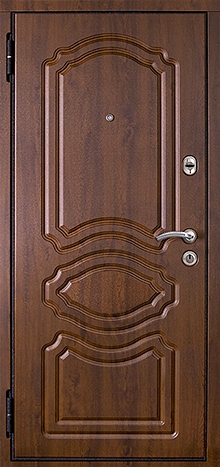 Фотография «Дверь с терморазрывом металлическая современная МДФ ПВХ венге №1»