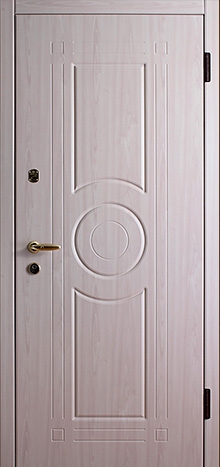 Фотография «Дверь с МДФ ПВХ покрытием железная трехконтурная белая №11»