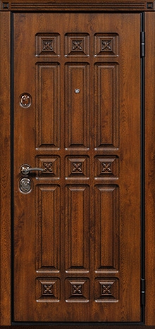 Фотография «Металлическая бронированная дверь с отделкой массивом дуба №2»