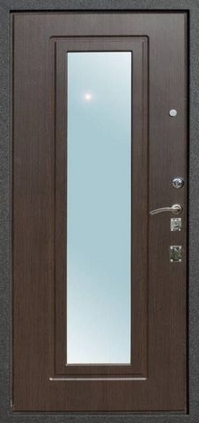 Фотография «Дверь для коттеджа металлическая с зеркалом №7»