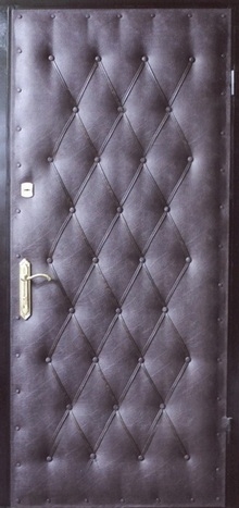 Фотография «Дверь временная металлическая с искусственной кожей №15»
