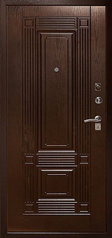 Фотография «Дверь прочная МДФ металлическая коричневая №27»