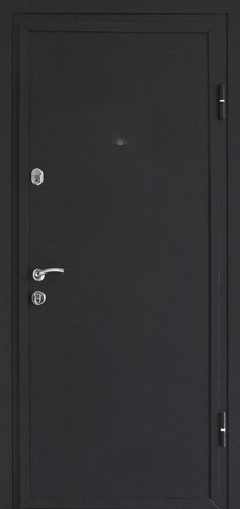 Фотография «Металлическая наружная дверь с зеркалом черная №2»