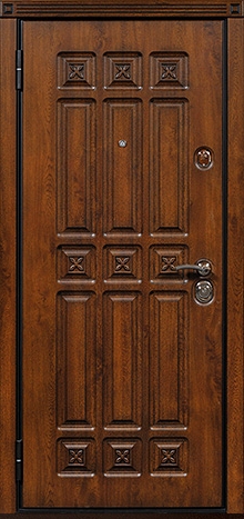 Фотография «Металлическая бронированная дверь с отделкой массивом дуба №2»