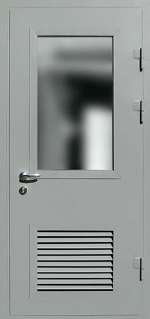 Фотография «Дверь в котельную металлическая серая №2»