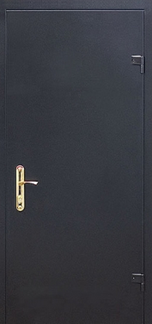 Фотография «Стальная дверь для дачи с покрытием нитроэмалью черная №4»