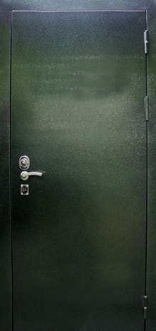 Фотография «Дверь для загородного дома металлическая с порошковым покрытием зеленая №67»