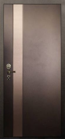 Фотография «Дверь для коттеджа металлическая с зеркалом №7»