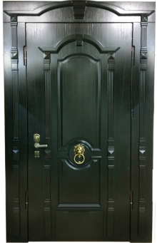Фотография «Одностворчатая металлическая дверь с отделкой массивом дуба №34»