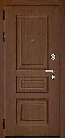 Фотография «Одностворчатая металлическая дверь с порошковым покрытием медный антик №43»