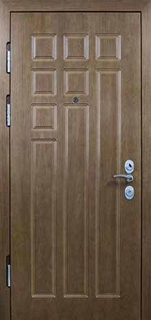 Фотография «Дверь с порошковым покрытием железная коричневая №24»