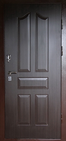 Фотография «Металлическая дверь МДФ коричневая №32»